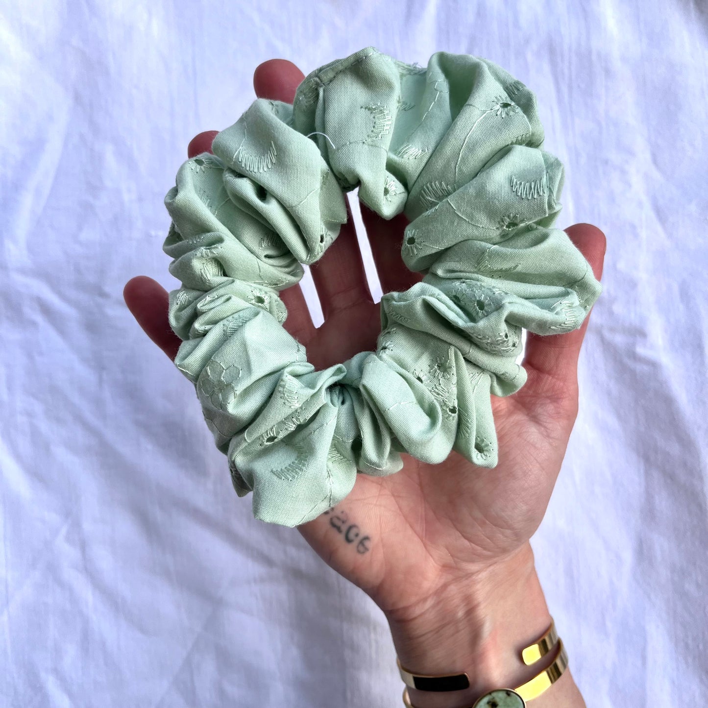 Scrunchie Latte e Menta