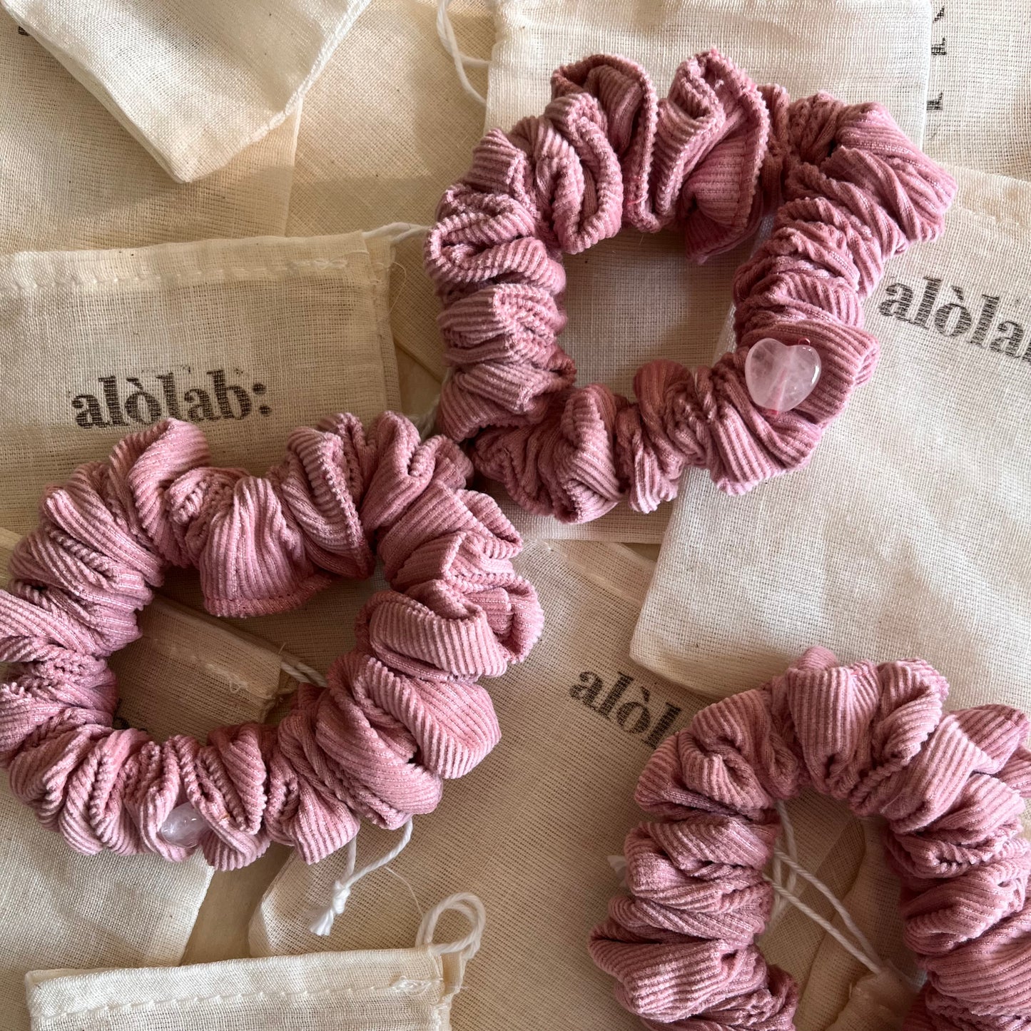 Scrunchie con pietra naturale